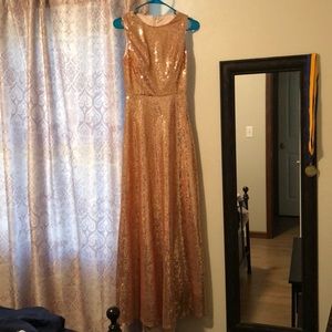 Rose gold sequin gown
